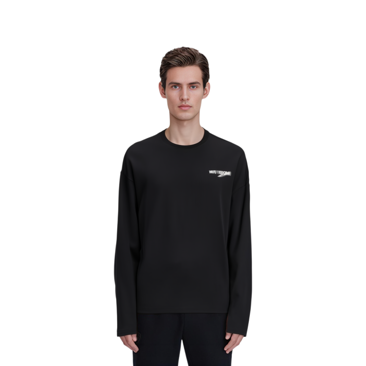 WE11DONE FW22  Black Graphic Print Long Sleeve T-Shirt. WD-TT3-22-793-U-BK 圖 4