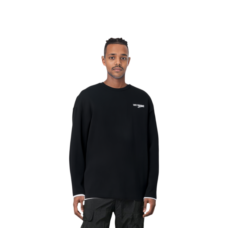 WE11DONE FW22  Black Graphic Print Long Sleeve T-Shirt. WD-TT3-22-793-U-BK 圖 5