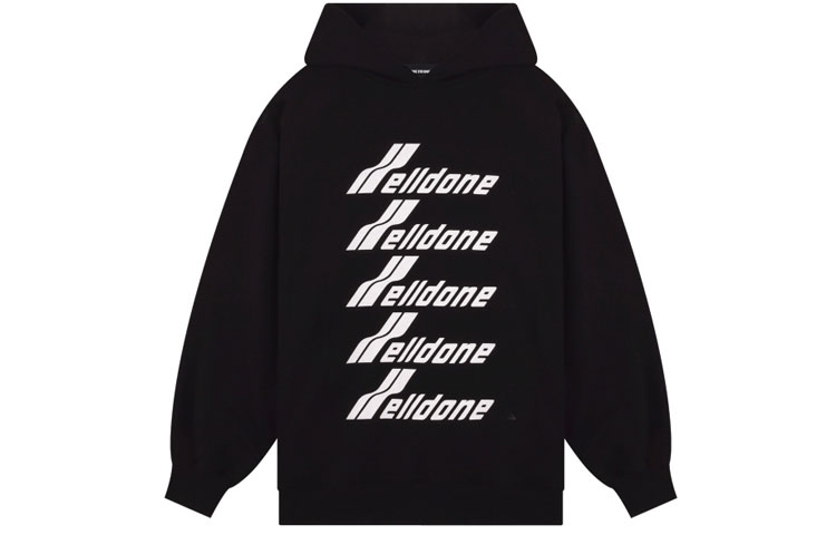 Order Sudadera Negra WE11DONE FW22 con Logo y Gráficos Frontales. WD-TH3-22-729-U-BK