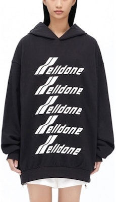 Sudadera Negra WE11DONE FW22 con Logo y Gráficos Frontales. WD-TH3-22-729-U-BK Lookbook Sudadera Negra WE11DONE FW22 con Logo y Gráficos Frontales. WD-TH3-22-729-U-BK