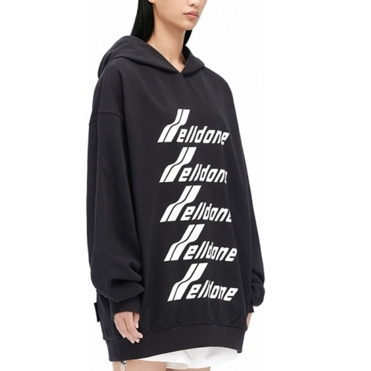 Purchase Sudadera Negra WE11DONE FW22 con Logo y Gráficos Frontales. WD-TH3-22-729-U-BK