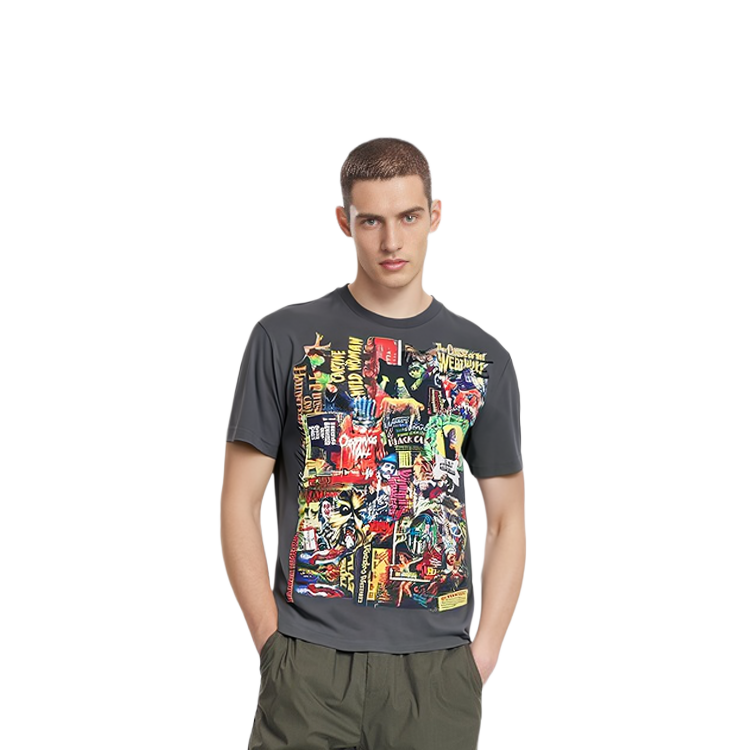 WE11DONE FW22 Abstract Pattern Print Unisex Brown Short Sleeve T-Shirt. WD-TT3-22-731-U-CH 圖 4