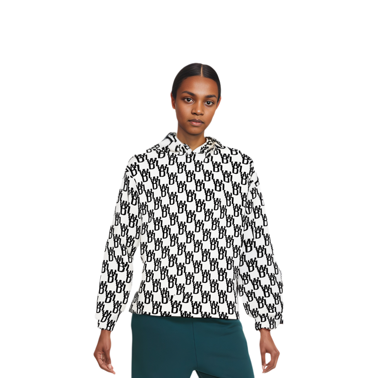 WE11DONE FW22 All-Over Logo Hoodie Unisex White Long-Sleeve Pullover. WD-KT3-22-628-U-IV 圖 4