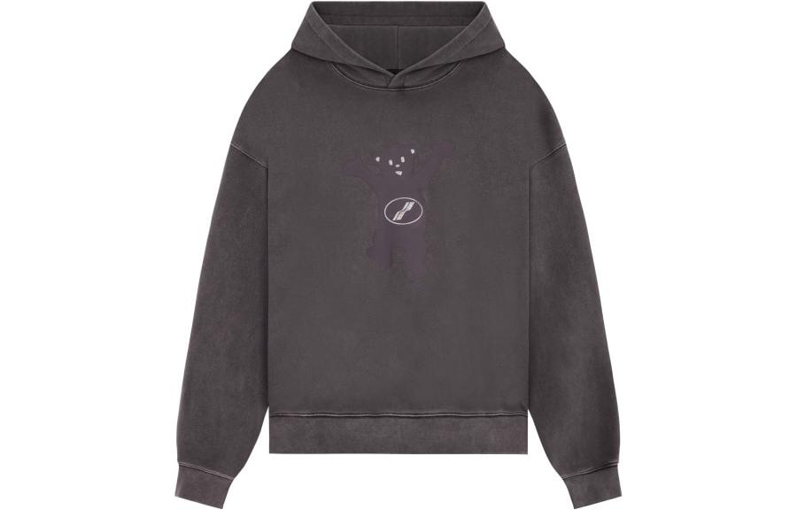 Order WE11DONE FW22 Bear Print Logo Unisex Grey Hoodie. WD-TH3-22-727-U-CH
