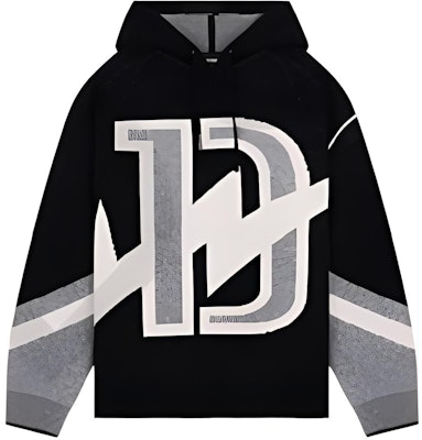 WE11DONE FW22 黑色拼接Logo連帽衫 中性長袖上衣 WD-KT3-22-634-U-BK Buy WE11DONE FW22 黑色拼接Logo連帽衫 中性長袖上衣 WD-KT3-22-634-U-BK