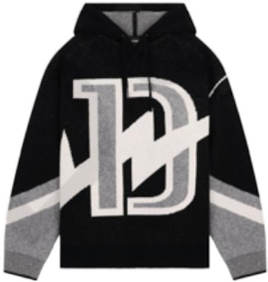 WE11DONE FW22 黑色拼接Logo連帽衫 中性長袖上衣 WD-KT3-22-634-U-BK Order WE11DONE FW22 黑色拼接Logo連帽衫 中性長袖上衣 WD-KT3-22-634-U-BK