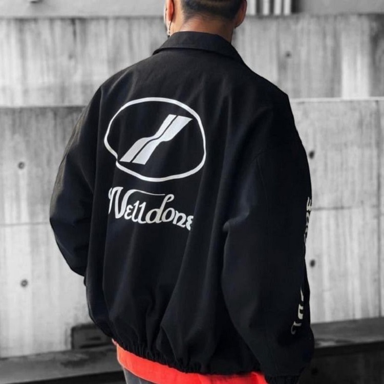 WE11DONE FW22 Black Logo Letter Print Collar Jacket Unisex WD-JP3-22-031-U-BK 圖 4