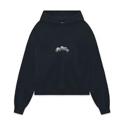 WE11DONE FW22 Black Logo Print Pullover Sweatshirt Unisex WD-TH3-22-770-U-BK