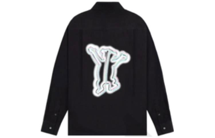 WE11DONE FW22 Black Long Sleeve Shirt with Logo and Colorful Teddy Bear Print WD-SH3-22-191-U-BK 圖 2