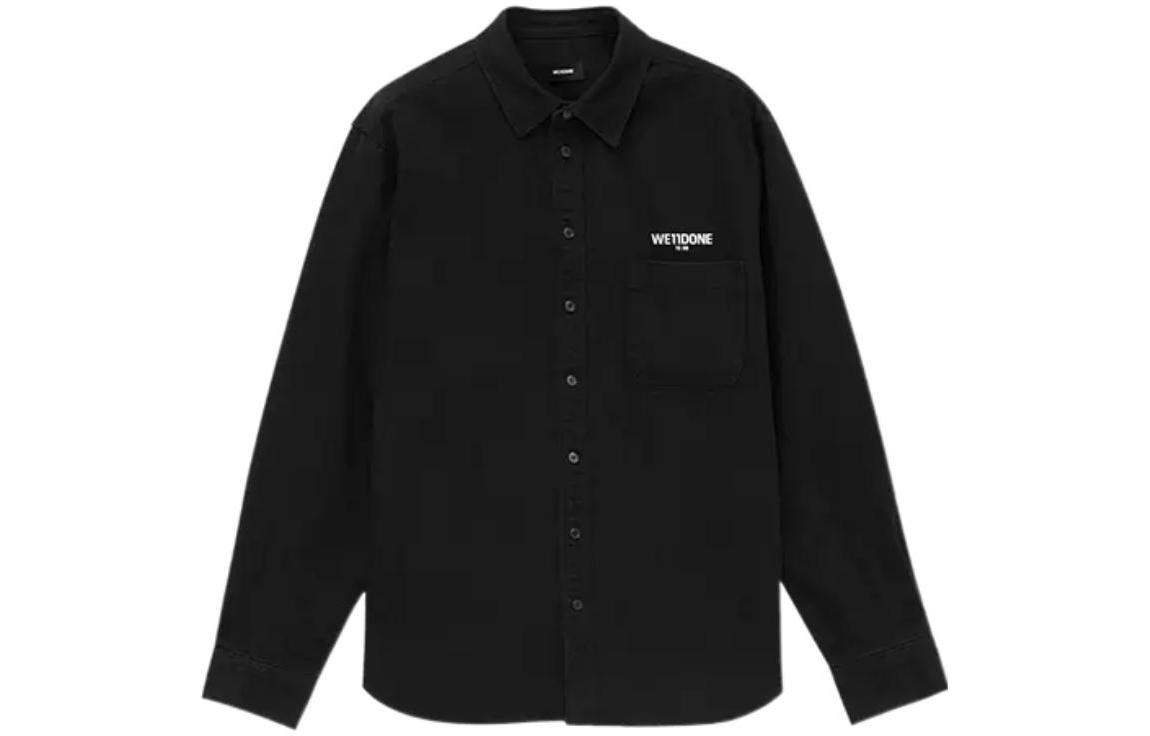 WE11DONE FW22 Black Long Sleeve Shirt with Logo and Colorful Teddy Bear Print WD-SH3-22-191-U-BK 圖 3