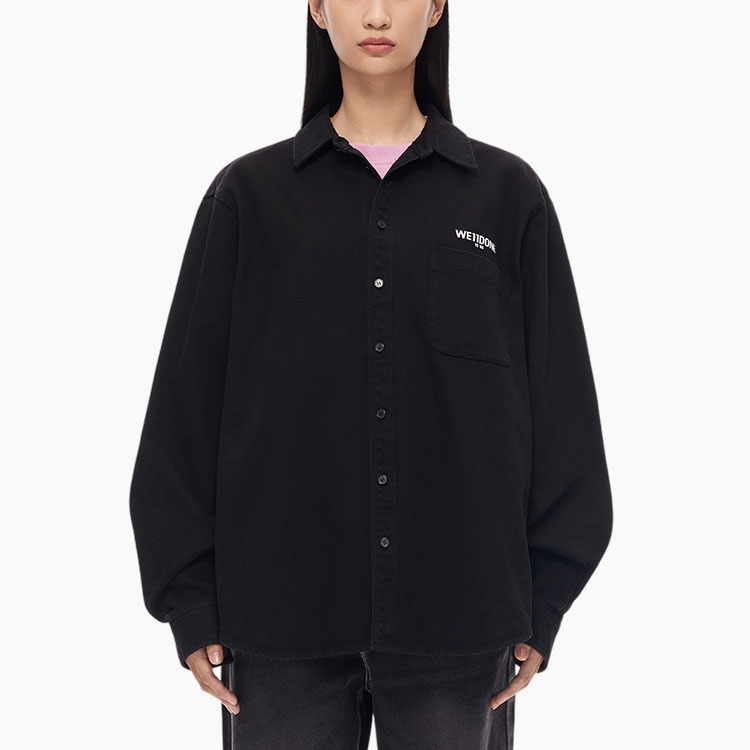 WE11DONE FW22 Black Long Sleeve Shirt with Logo and Colorful Teddy Bear Print WD-SH3-22-191-U-BK 圖 4