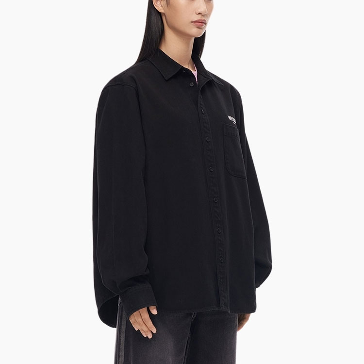 WE11DONE FW22 Black Long Sleeve Shirt with Logo and Colorful Teddy Bear Print WD-SH3-22-191-U-BK 圖 6