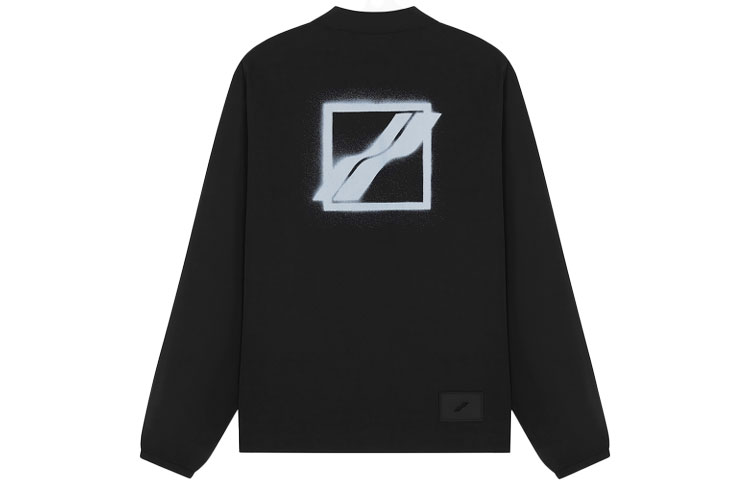 Lookbook WE11DONE FW22 Black Polo Collar Jacket with Chest Logo Unisex. WD-JP3-22-088-U-BK