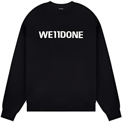 WE11DONE FW22 黑色胸前印標男女款圓領套頭衛衣 WD-TS3-22-844-U-BK Buy WE11DONE FW22 黑色胸前印標男女款圓領套頭衛衣 WD-TS3-22-844-U-BK