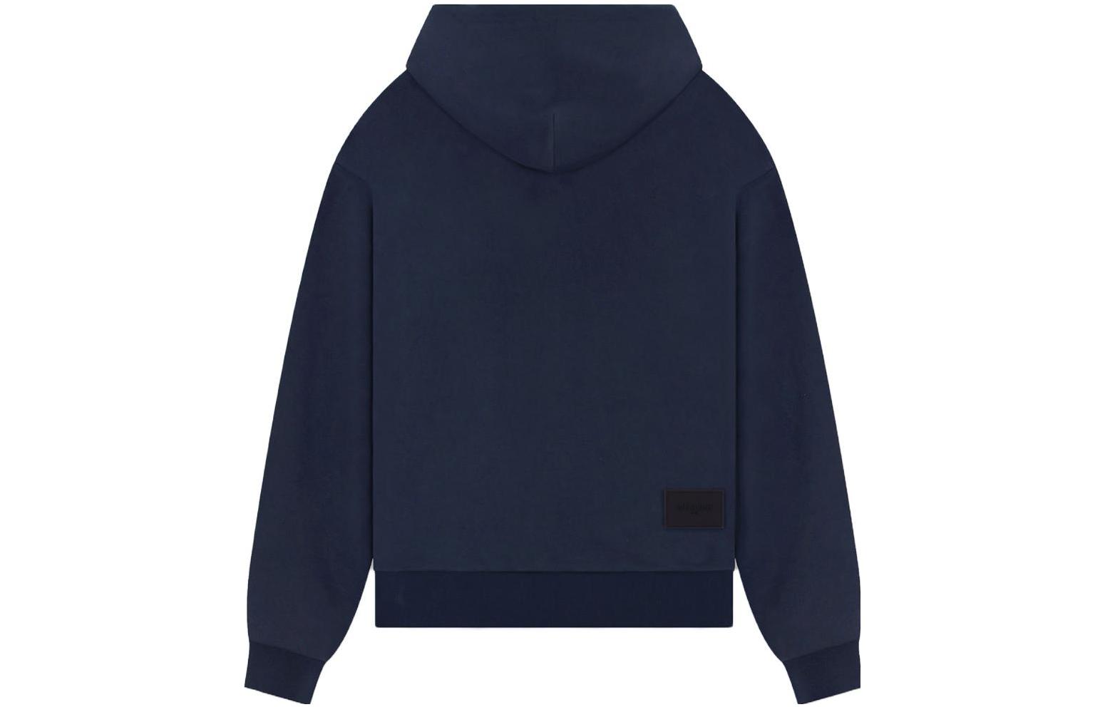 Lookbook WE11DONE FW22 Hoodie Biru Logo Print Pullover WD-TH3-22-845-U-DN