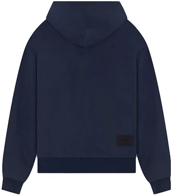 WE11DONE FW22 Hoodie Biru Logo Print Pullover WD-TH3-22-845-U-DN Lookbook WE11DONE FW22 Hoodie Biru Logo Print Pullover WD-TH3-22-845-U-DN