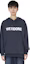 Shop WE11DONE FW22 Hoodie Biru Logo Print Pullover WD-TH3-22-845-U-DN