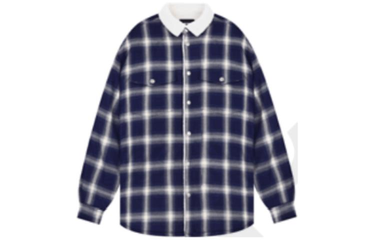 WE11DONE FW22 Blue Striped Jacket with Mini Logo Unisex Medium Fit WD-SH3-22-141-U-NV