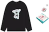 Buy WE11DONE 2022秋冬卡通泰迪熊印花徽标男女同款长袖T恤 - 黑色 WD-TT3-22-833-U-BK