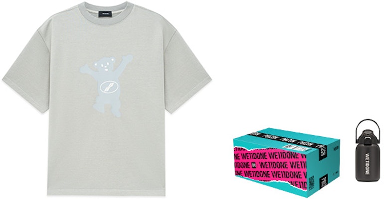 WE11DONE FW22 休閒泰迪熊印花中性圓領T恤 - 灰色 WD-TT3-22-715-U-GY Shop WE11DONE FW22 休閒泰迪熊印花中性圓領T恤 - 灰色 WD-TT3-22-715-U-GY