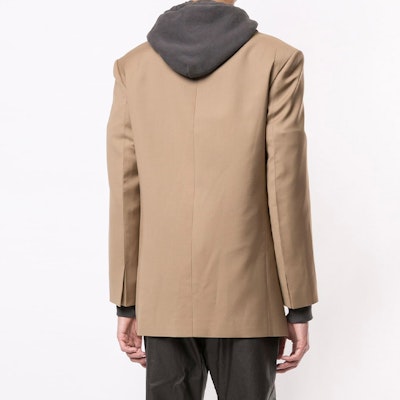 WE11DONE FW22 经典标志卡其色宽松V领西装外套 男女同款 WD-JK4-20-038-U-BG Purchase WE11DONE FW22 经典标志卡其色宽松V领西装外套 男女同款 WD-JK4-20-038-U-BG