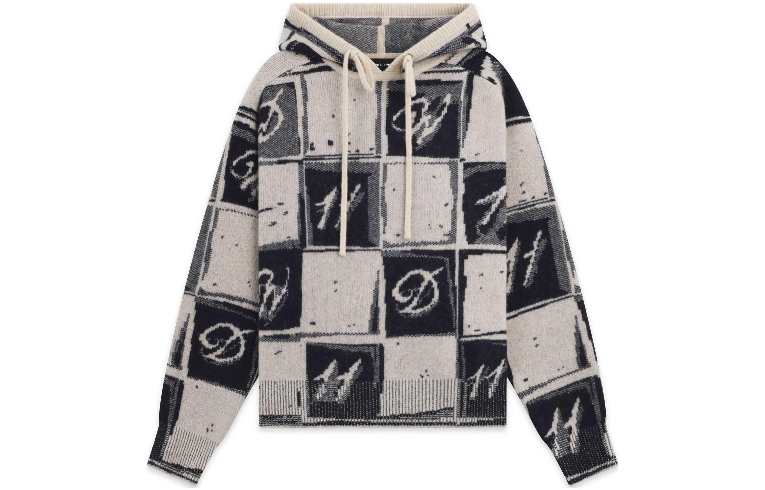 WE11DONE FW22 Classic Logo Knit Pullover Sweatshirt Unisex White WD-KT3-22-640-U-BG