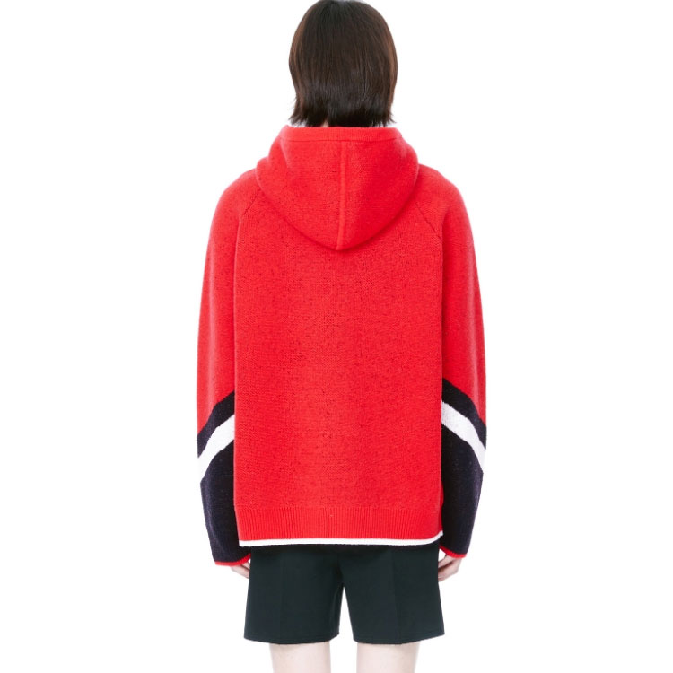 WE11DONE FW22 Colorblock Logo Oversized Hoodie Unisex Red WD-KT3-22-634-U-RD 圖 4