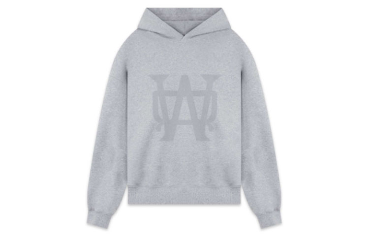 Order WE11DONE FW22 英文字样连帽衫 男女同款 灰色长袖卫衣 WD-TH3-22-801-U-MG