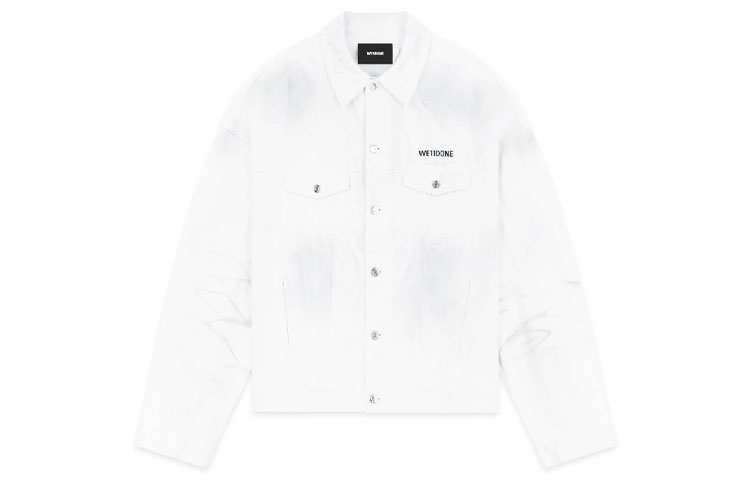 WE11DONE FW22 Flannel Single-Breasted Loose Blazer Jacket Unisex White WD-DJ3-22-390-U-WH