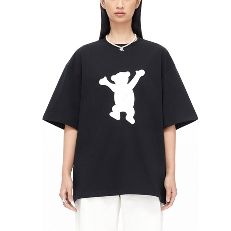 Lookbook WE11DONE FW22 Global Exclusive Logo Bear Print T-Shirt Unisex Black WD-TT1-22-849-U-BK