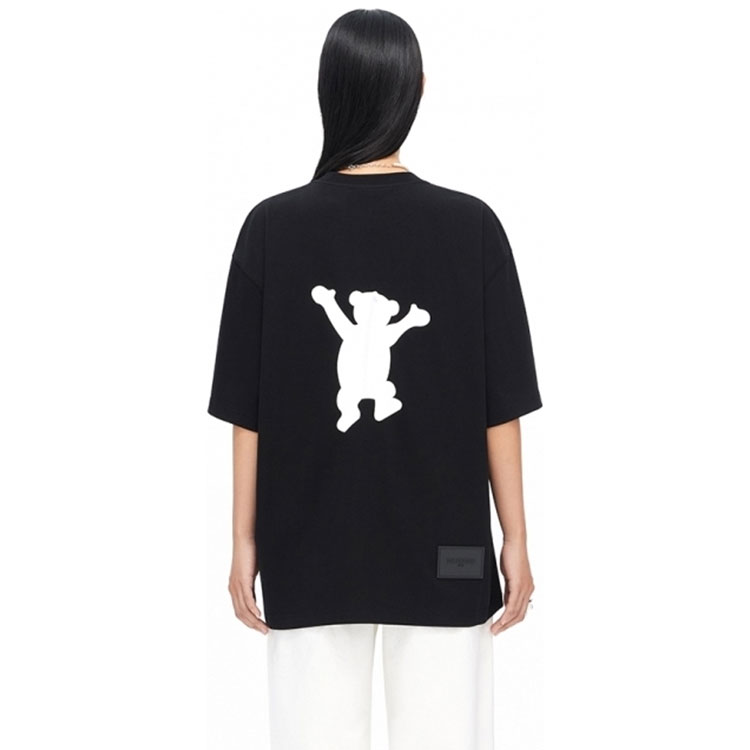 Shop WE11DONE FW22 Global Exclusive Logo Bear Print T-Shirt Unisex Black WD-TT1-22-849-U-BK