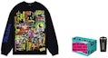 Details for WE11DONE FW22 Graffiti Poster Print Pullover Sweatshirt Unisex Black. WD-TP4-20-728-U-BK