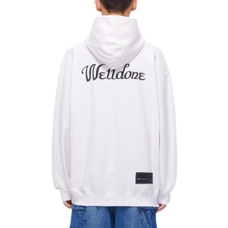 WE11DONE FW22 Graffiti Print Loose Fit Hoodie Unisex White. WD-TH3-22-744-U-IV 圖 4
