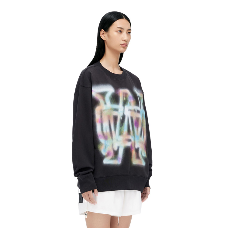 WE11DONE FW22 Graphic Print Crewneck Pullover Sweatshirt Unisex Black Gift Box WD-TS3-22-829-U-BK 圖 6