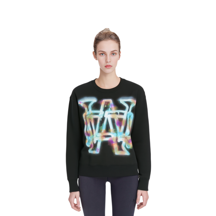 WE11DONE FW22 Graphic Print Crewneck Pullover Sweatshirt Unisex Black Gift Box WD-TS3-22-829-U-BK 圖 7