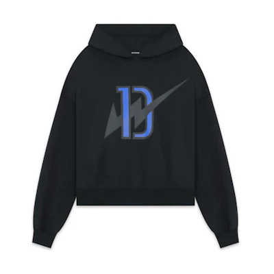 WE11DONE FW22 Graphic Print Hoodie Long Sleeve Black - WD-TH3-22-811-U-BK