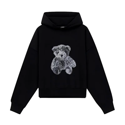 WE11DONE FW22 Graphic Print Pullover Long Sleeve Sweatshirt Unisex Black WD-TH3-22-866-U-BK