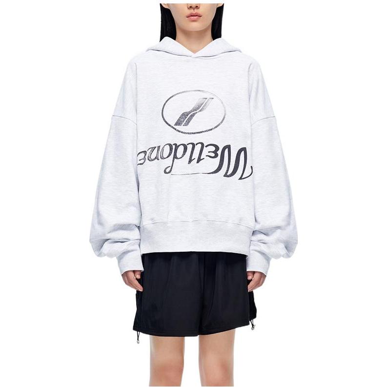 WE11DONE FW22 Gray Logo Printed Hoodie Unisex Pullover - Gray WD-TH3-22-853-U-GY 圖 3