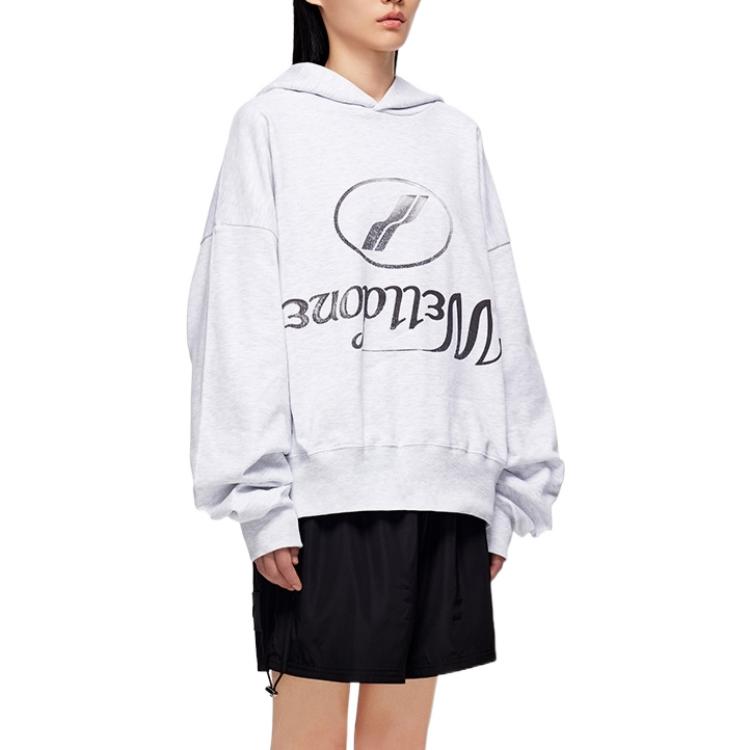 WE11DONE FW22 Gray Logo Printed Hoodie Unisex Pullover - Gray WD-TH3-22-853-U-GY 圖 5