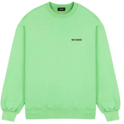 WE11DONE FW22 그린 오버사이즈 로고 크루넥 스웻셔츠 유니섹스 WD-SS5-19-916-LM Buy WE11DONE FW22 그린 오버사이즈 로고 크루넥 스웻셔츠 유니섹스 WD-SS5-19-916-LM