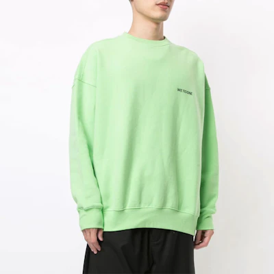 WE11DONE FW22 그린 오버사이즈 로고 크루넥 스웻셔츠 유니섹스 WD-SS5-19-916-LM Lookbook WE11DONE FW22 그린 오버사이즈 로고 크루넥 스웻셔츠 유니섹스 WD-SS5-19-916-LM