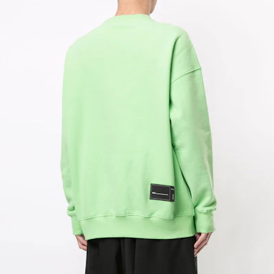 WE11DONE FW22 그린 오버사이즈 로고 크루넥 스웻셔츠 유니섹스 WD-SS5-19-916-LM Shop WE11DONE FW22 그린 오버사이즈 로고 크루넥 스웻셔츠 유니섹스 WD-SS5-19-916-LM