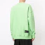 Shop WE11DONE FW22 그린 오버사이즈 로고 크루넥 스웻셔츠 유니섹스 WD-SS5-19-916-LM