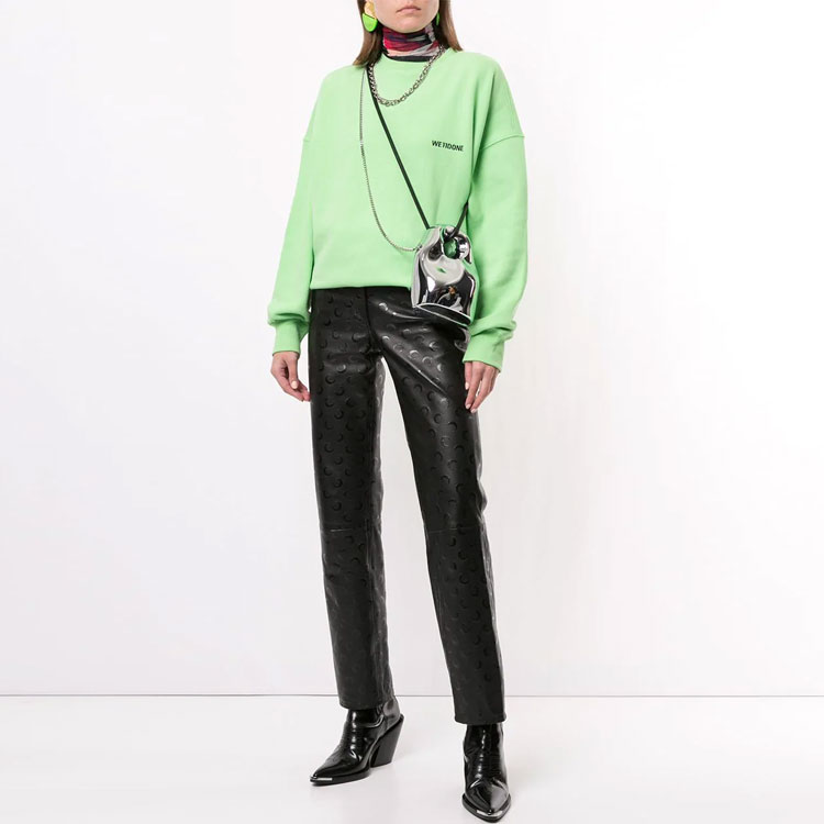 Purchase WE11DONE FW22 그린 오버사이즈 로고 크루넥 스웻셔츠 유니섹스 WD-SS5-19-916-LM