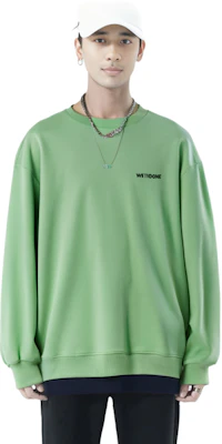 WE11DONE FW22 그린 오버사이즈 로고 크루넥 스웻셔츠 유니섹스 WD-SS5-19-916-LM Sizing WE11DONE FW22 그린 오버사이즈 로고 크루넥 스웻셔츠 유니섹스 WD-SS5-19-916-LM