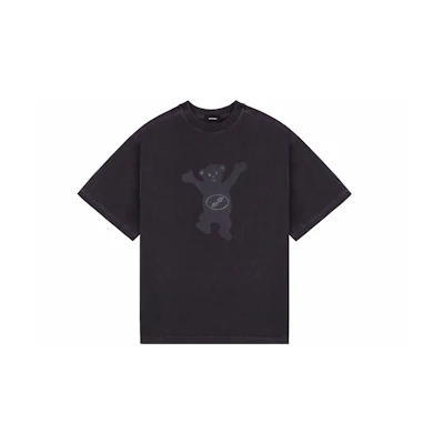 WE11DONE FW22 Grey Cartoon Teddy Bear Graphic Unisex Short Sleeve T-Shirt WD-TT8-20-103-U-CH