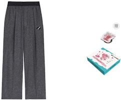 WE11DONE FW22 Grey Classic Logo Knit Jogger Pants Unisex Gray WD-PT4-20-729-U-CH WE11DONE FW22 Grey Classic Logo Knit Jogger Pants Unisex Gray WD-PT4-20-729-U-CH