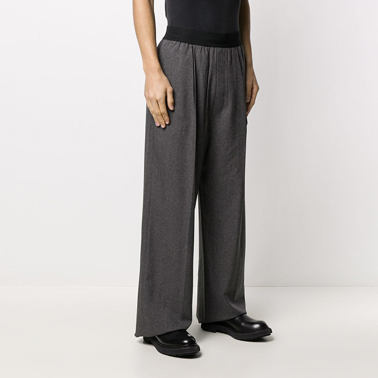 Shop WE11DONE FW22 Grey Classic Logo Knit Jogger Pants Unisex Gray WD-PT4-20-729-U-CH