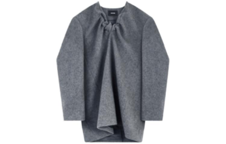 WE11DONE FW22 Grey Crinkled Crewneck Long-Sleeve Sweatshirt WD-JK3-22-079-M-GY