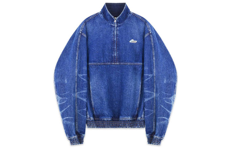 WE11DONE FW22 Half-Zip High Neck Denim Jacket Unisex Blue WD-DJ3-22-310-U-NV 圖 2
